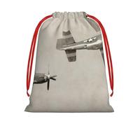GSGCSBYMLG World War 2 Aircraft Airplane printed Drawstring Gift Bag Candy Bag Party Gift Bag