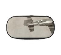 GSGCSBYMLG World War 2 Aircraft Airplane Printed Pencil Bag Pencil Case Portable Stationery Case