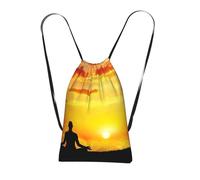 GSGCSBYMLG Yoga Meditation printed Storage bag with a drawstring backpack Drawstring strap pack