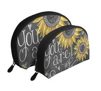 GSGCSBYMLG You are My Sunshine Sunflower Printed Portable Bags Clutch Pouch Shell Storage Bag