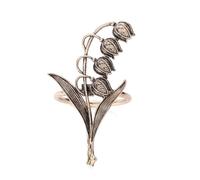 GSGRTYJIO Vintage Alloy Lily of The Valley Napkin Creative Table Setting Buckle(D)