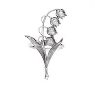 GSGRTYJIO Vintage Alloy Lily of The Valley Napkin Creative Table Setting Buckle(E)