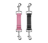 GSHLLO 2 Pcs Adjustable Dog Collar Lead Clips Double Ended Backup Clasp Clips Small Puppy Collar Connector Dog Nylon Safety Clips Retractable Pet Collar Clip Strap for Walking Training
