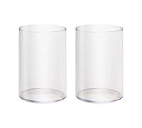 GSHLLO 2 Pcs Clear Acrylic Pen Holders Small Round Pencil Holder Desktop Pencil Holder Cups Make up Brush Holders Table Pen Cups Pen Pencil Storage Holder Office Stationery Supplies Organizer