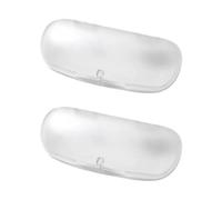 GSHLLO 2 Pcs Clear Plastic Glasses Cases Eyeglasses Hard Case Reading Glass Case Spectacle Holder Case Sunglass Box Protector, Clear, 15.9 x 6.5 x 3.8 cm