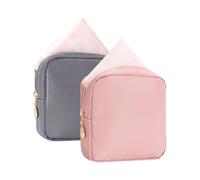 GSHLLO 2 Pcs Sanitary Pad Storage Bags Menstrual Cup Pouch Portable First Period Bag Sanitary Towel Holder Travel Feminine Products Purse Small Make Up Bags with Zipper for Women