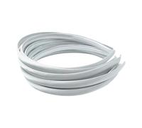 GSHLLO 20 Pcs 1cm Thin Satin Covered Headbands Narrow Plain Hair Bands Fabric Ribbon Head Bands Simple Craft Headbands Solid Color Hairbands for Women Girls White