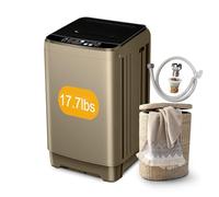 Gshop XQB201A-GOLD6 17.7lbs Full-Automatic Household, Portable Washer Apartment 10 Programs, Small Washing Machine for Dorm, Home, RV, Gold
