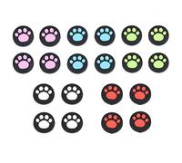gShopvv 10 Pairs Cute Non-Slip Cat Paw Rocker Caps Controller Joystick Thumb Compatible with Nintendo Siwtch - White, Pink, Red, Green, Blue