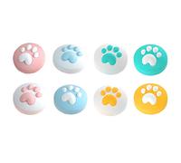 gShopvv 8 Pcs Cute Non-Slip Cat Paw Rocker Caps Controller Joystick Thumb Compatible with Nintendo Siwtch - Blue, Pink, Cyan, Yellow
