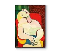 GSHRED Dreaming Woman By Picasso Abstract Canvas Paintings Reproductions Impressionist Wall Art Posters And Print For Living Room Decor Unframed 30×40cm