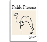 GSHRED Pablo Picasso Camel Poster Canvas Wall Art Abstract Line Drawing Artwork Prints Picture for Living Room Unframed 40×50cm