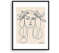 GSHRED Picasso Line Drawing Abstract Woman Wall Art Minimalist Line Art Pablo Picasso Artwork Wall Art Print Picasso Line Decor Unframed 50×70cm