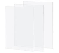 GSHUR 3 Pack A3 Clear Acrylic Sheets - 297mm×420mm, Clear Plexiglass Plastic Acrylic Sheet 2mm Thick, Transparent Plastic Sheet Plexiglass Panels for Decoration, Display, Picture Frame, Painting