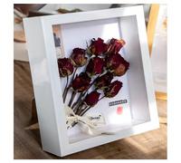 GSHUR 3D Shadow Box (22 x 22cm) Deep Frame for Objects up to 6.5 cm Object Frame for Filling, 3D Display Box for Objects Photos Artworks Memories Flowers Crafts (white,5cm)