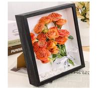 GSHUR 3D Shadow Box (22 x 22cm) Deep Frame for Objects up to 6.5 cm Object Frame for Filling, 3D Display Box for Objects Photos Artworks Memories Flowers Crafts (black,5cm)