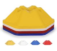 GSi Agility Training Hexa Cones |Pack of 20 | 4 Color Options | Agility Cones for Kids, Dog Training, Sports & Field Drills