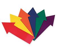 GSi Arrow Spot Markers (6-Pack) - Non-Toxic Non-Skid Directional Floor Arrows for Kids’ Obstacle Courses, Agility Drills, Preschool & PE Class Activities