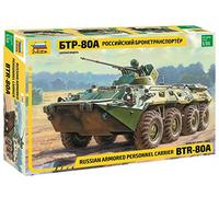 1:35 Zvezda Btr-80a Russian Personnel Carrier Kit Z3560 Model