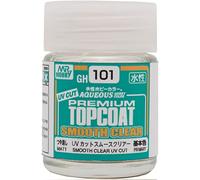 GSI Creos GH101 Water-Based Hobby Color, Premium Top Coat, UV Protection, Smooth Clear, Matte, 0.6 fl oz (18 ml), Model Paint