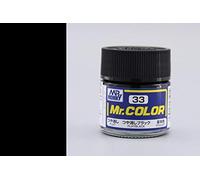 GSI Creos Mr. Hobby Mr. Colour - 033 - Flat Black 10ml Acrylic Model Paint