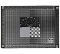 GSI Creos MR.HOBBYミスターホビー MT802 Mr. Cutting Mat, A4 Size, Mr. Tools, Cutting Mat, Safe Mat for Cutting & Crafts, for Model Making, Cut Resistant, with Measuring Scale, Black, White, PVC, DIN A4