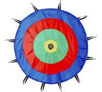 GSi Kids Play Parachute Rainbow Parachute Toy Tent Game for Children Gymnastic Cooperative Play and Outdoor Playground Activities (Round 12 Feet)