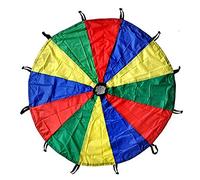 GSi Kids Play Parachute Toy 30 feet with Handles and Carry Bag for Cooperative Play and for Upper-Body Strength | Multi-Colored