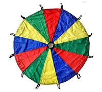 GSi Kids Play Parachute Toy 35 feet with Handles and Carry Bag for Cooperative Play and for Upper-Body Strength | Multi-Colored