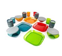 GSI Outdoors 75400 Infinity Deluxe Crockery Tableware Set for 4 People Multi-Coloured