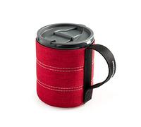GSI Outdoors Backpacker Neoprene Mug I Infinity Lightweight BPA-Free Mug for Camping & Outdoors, 17 unces, Heathered Red
