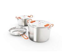 GSI Outdoors | Glacier Stainless Base Camper | Camp Cookware Set Large