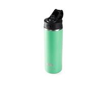 GSI Outdoors, Microlite Water Bottle with Straw Lid, Vacuum Insulated Stainless Steel for Camping, 24 oz. Jade