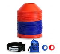 GSi Sports Training Cones for Agility Drills ? Soccer & Basketball Multi-Sport Field Markers, Durable Flexible Cones in Multiple Shapes & Packs (20?80 Pack)