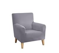 GSJNHY Armchair Cover Waterproof Armchair Cover Stretch Detachable Sloping Arm Back Slipcover Soft Single Small Chair Seater Sofa Covers For Home Club (Color : Silver, Size : 1 pc)