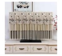 GSJNHY Tv Covers Simplified Cover For Television Lace Desktop Wall Mounted TV Turn On The Without Removing The Minimalist for home(Style B Coffee color,175 x Height 110cm)