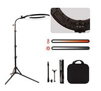 GSKAIWEN 18" 60W LED Ring Light Beauty Lighting Eyebrow Tattoo Lamp Makeup | Lash, Live Streaming Dimmable Photography Studio Video Outdoor Shooting Kit with Battery Slot, Soft Tube, Stand, Phone Holder