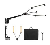 GSKAIWEN 50W 3000-6500K Dimmable LED Double Arm Light with 43.3inch/110cm Triangle Wall Mounting Boom Arm Photography Lighting Kit for Makeup, Live Streaming, Eyebrow, Tattoo Lamp, Studio Video