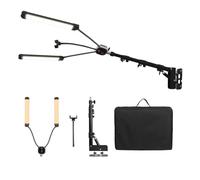 GSKAIWEN 50W 3000-6500K Dimmable LED Dual Arm Lamp with 105cm Triangle Arm Wall Mount Photography Lighting Kit for Makeup, Live Streaming, Eyebrow,