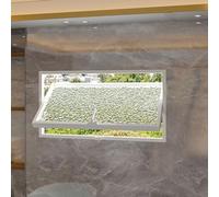 GSKDZG Basement Hopper Window Replacement Shed Window Flush Mount Bathroom Windows for Garage RV Kitchen Warehouse Chicken Coop(White,W100 x H50cm (40" x 20"))