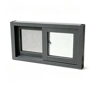 GSKDZG Basement Window Replacement Sliding Window Flush Mount Horizontal Shed Windows for House Garage Bathroom Windows with Tempered Glass and Screen(Gray,W40 x H50cm (16" x 20"))