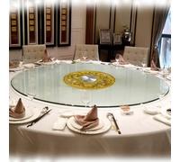 GSKDZG Glass Lazy Susan For Dining Table Swivel Turntable Heavy Duty Rotating Tray 24" 28" 31" 36" Round Serving Plate, Easy To Share Food(85cm (33inch))