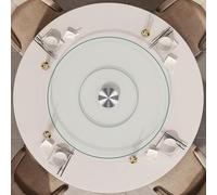 GSKDZG Heavy Duty Lazy Susan Turntable For Dining Table Tempered Glass Rotating Tray 24" 28" 31" 36" 40" Large Tabletop Swivel Serving Plate(100cm (40inch))