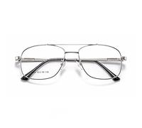 GSKDZG Men Photochromic Bifocal Reading Glasses Aviator Sunglasses Stylish Large Frame Readers Progressive Presbyopic Glasses(Silver,+1.5)