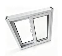 GSKDZG Shed Window Horizontal Sliding Window Basement Replacement Windows with Tempered Glass and Screen Bathroom Windows for Household Garage Chicken Coop Barns(White,W40 x H50cm (16" x 20"))