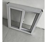 GSKDZG Sliding Window Aluminum Alloy Basement Window Flush Mount Shed Windows Replacement Bathroom Windows for House Kitchen Garage RV Chicken Coop(White,W40 x H50cm (16" x 20"))