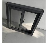 GSKDZG Sliding Window Aluminum Alloy Basement Window Flush Mount Shed Windows Replacement Bathroom Windows for House Kitchen Garage RV Chicken Coop(Gray,W50 x H40cm (20" x 16"))