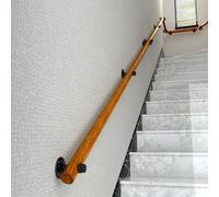 GSKDZG Solid Wood Stair Handrail 1ft-20ft Stair Railing Wall Mounted Non-Slip Staircase Handrail Home Interior Loft Against The Wall Elderly Handrail(120cm)