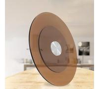 GSKFXJ Large Lazy Susan Turntable 24" 28" Tempered Glass Rotating Serving Tray for Dining Table, 360° Rotating Tray Brown Serving Plate Perfect for Family Gatherings, Banquets, Weddings(70cm/28inch)