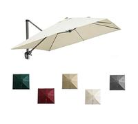 GSKFXJ Square Replacement Canopy For Cantilever Umbrella 8'x8' Patio Umbrella Top Cover 8 Ribs Outdoor Market Parasol Replacement Cloth(Beige,4x3.0m/13x9.8ft)
